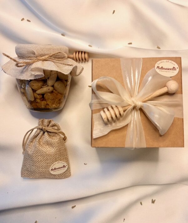 Bomboniera miele e frutta secca corda