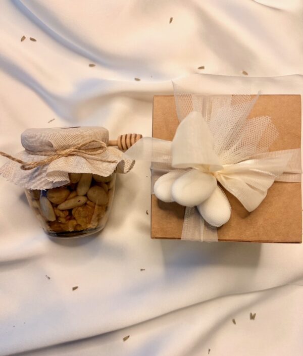 Bomboniera miele e frutta secca corda